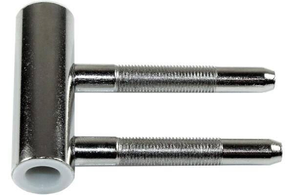 SN-TEC Türband Mittelband Rahmenteil für 3-teilige Bänder V 4400 mit Gleitlager, Rolle 15mm, für 8mm Stift, vernickelt 2 Stück