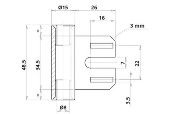 SN-TEC Türband Mittelband Rahmenteil für 3-teilige Bänder V 800 für Stahlzargen mit Gleitlager, Rolle 15mm, für 8mm Stift, vernickelt 2 Stück