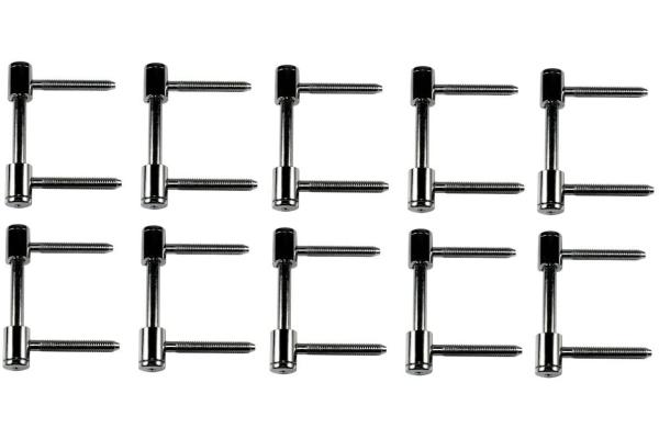 SN-TEC Türband Flügelteil für 3-teilige Bänder V 0026 für Holzzargen, Rolle 15mm, Stift 8mm, vernickelt
