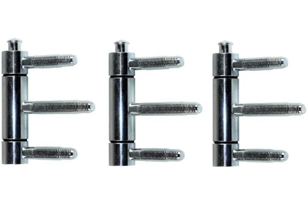 SN-TEC Haustürband, Türband 3-teilig für Holztüren WF C 1-20, Rolle 20mm, Stift 10mm, verzinkt