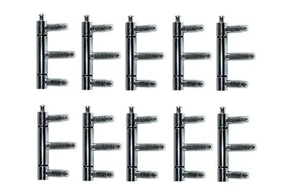SN-TEC Haustürband, Türband 3-teilig für Holztüren WF C 1-20, Rolle 20mm, Stift 10mm, verzinkt 10 Stück
