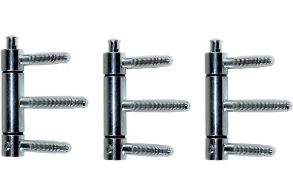 SN-TEC Haustürband mit Stiftsicherung, Türband 3-teilig für Holztüren WF C 1-20, Rolle 20mm, Stift 10mm, verzinkt