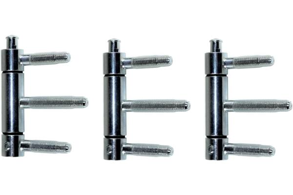 SN-TEC Haustürband mit Stiftsicherung, Türband 3-teilig für Holztüren WF C 1-20, Rolle 20mm, Stift 10mm, verzinkt 3 Stück