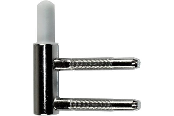 SN-TEC Standard Türband Set 2-teilig für Holztüren mit Holzzargen, Rolle 15mm, Stift 10mm (10 Stück, Edelstahl matt)