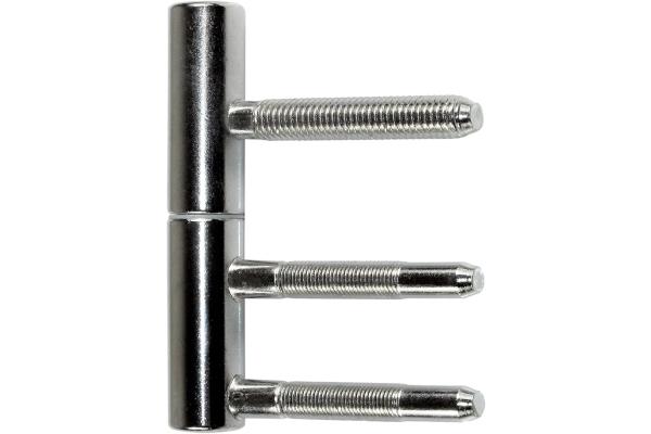 SN-TEC Standard Türband Set 2-teilig für Holztüren mit Holzzargen, Rolle 15mm, Stift 10mm (2 Stück, Silber hell vernickelt)
