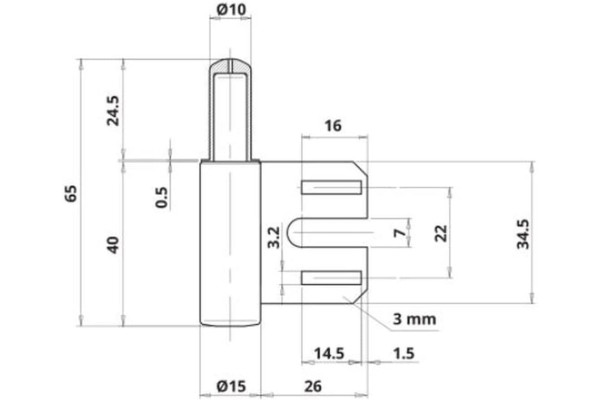 SN-TEC Standard Türband Set 2-teilig für Holztüren mit Stahlzargen, Rolle 15mm, Stift 10mm (10 Stück, Edelstahl matt)