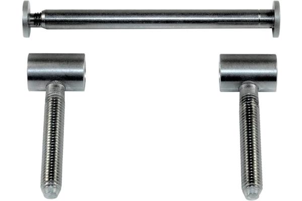 SN-TEC Standard Türband Set 3-teilig für Holztüren mit Stahlzargen, Rolle 15mm, Stift 8mm (2 Stück, Edelstahl matt)