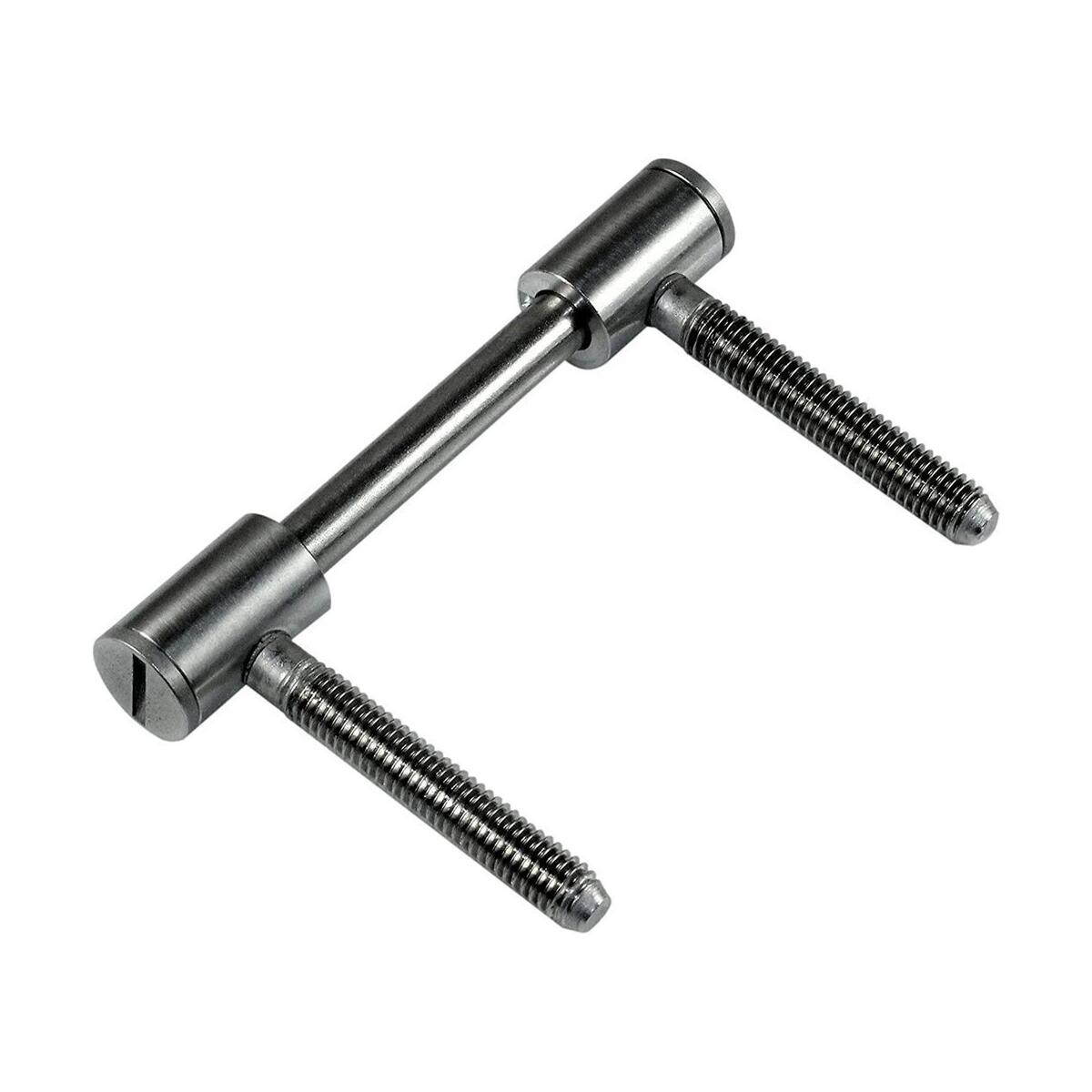 Türbänder Für Schwere Türen Vernickelte Türbänder SN-TEC Türband Set 2-tlg. – Für Holztüren Mit Stahlzargen, 15mm Rolle, Silber SN-TEC Türbänder Türbänder Stahlzarge
