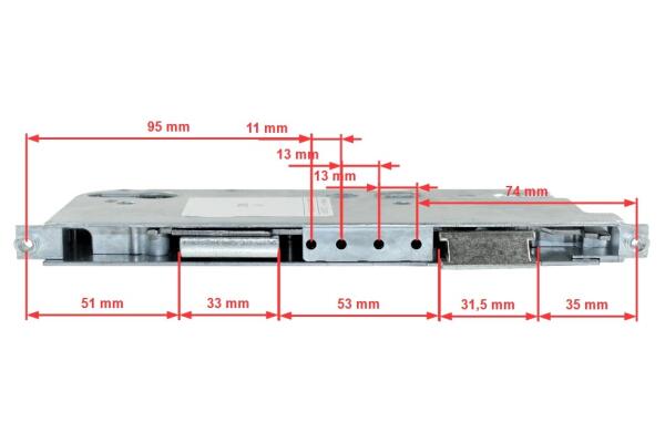 GU Reparatur Schlosskasten 6-29936-04-0-1 oder K-20046-JJ-0-1, D: 65mm, E: 92mm