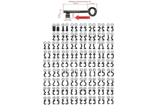 Buntbartschlüssel 946 , Schließung: 55