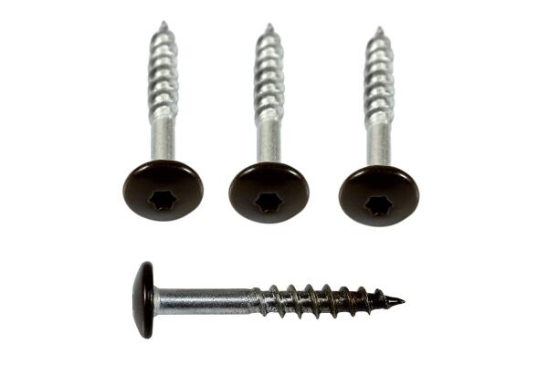 Fassadenschrauben Rostfrei Edelstahl V4A 5,5x25 mm, braun...