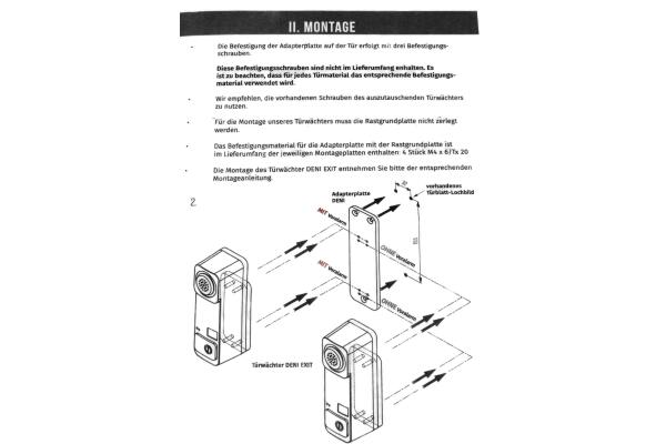 DENI Adapterplatte Reparatur 2.3200783 für die...