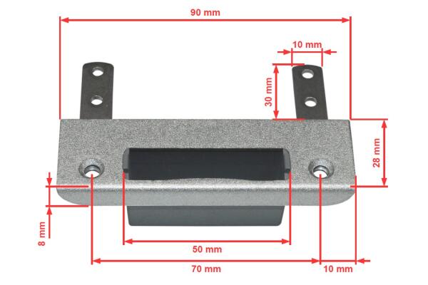 Kurzschließblech 4095 00/100G für Zimmertüren | 90 mm | 23 mm Riegeltasche | DIN Links/Rechts | für Fallen- & Riegelschlösser