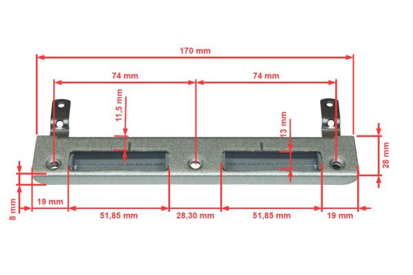 Sicherheits-Schließblech 170 mm für...