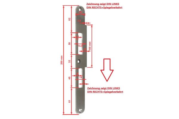 Lappen-/Flachschließblech 4532 für Türen...