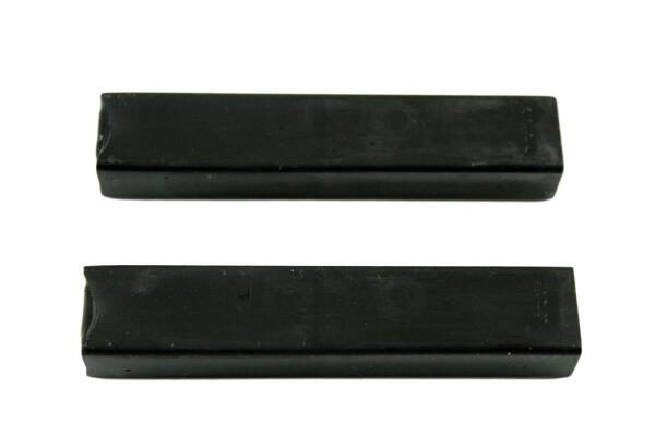 Hartwachs Stange 8cm ; Schwarz RAL 9005 (2 Stück)
