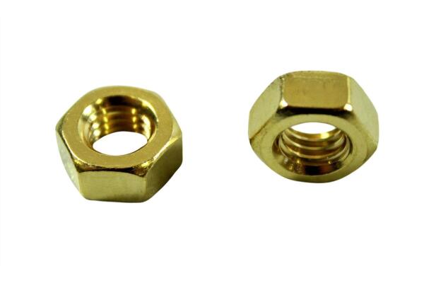 Messing Sechskantmutter DIN 934, Größe: M6 (20 Stück)