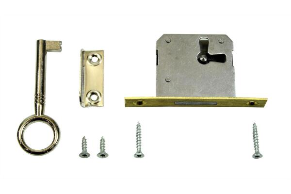 Möbelschloss einsteck, 30 mm Dornmaß, Einheitsschließung