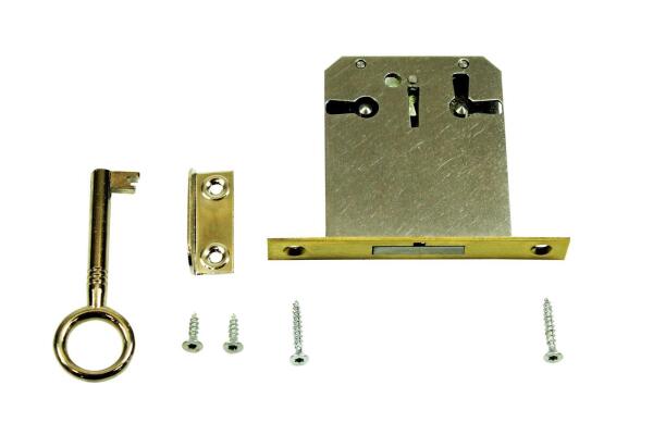 Möbelschloss einsteck, 45 mm Dornmaß , verschiedenschließend